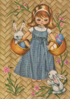 EASTER CHILDREN EGG Vintage Postcard CPSM #PBO251.A - Easter