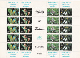 Wallis Et Futuna N°286/289 - Fleurs - Feuille Entière - Neufs ** Sans Charnière - TB - Unused Stamps