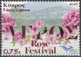 Cyprus 2023. Mediterranean Festivals - Rose Festival (MNH OG) Stamp - Ongebruikt