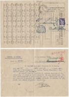 LUOGOTENENZA 13ott1945 Cutro KR Tessera Annonaria Uso Modulo Comunale Imperiale SF L.1 - Poststempel