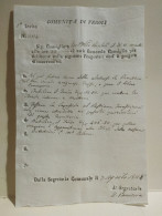 Vatican Invito Comunità Di Veroli Consiglio Generale Deliberare Proposte.  7 Agosto 1838 - Unclassified