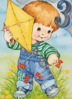 JOYEUX ANNIVERSAIRE 3 Ans GARÇON ENFANTS Vintage Carte Postale CPSM Unposted #PBU079.FR - Geburtstag