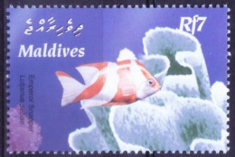 Maldives 2003 MNH, Red Emperor Tropical Fish Of Maldives - Poissons