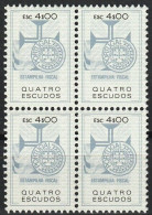 Revenue, Portugal - Estampilha Fiscal, Série De 1990 -|- 4$00 - Block MNH - Unused Stamps