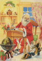 BABBO NATALE Natale Vintage Cartolina CPSM #PAK800.IT - Santa Claus