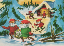 Neujahr Weihnachten GNOME Vintage Ansichtskarte Postkarte CPSM #PAY603.DE - New Year