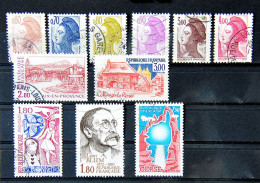 France 1982 - 11 Timbres N° 2194-2196-2197-2235-2239-2240-2241-2242-2243-2244-2251 - Gebruikt