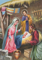 Vergine Maria Madonna Gesù Bambino Natale Religione Vintage Cartolina CPSM #PBB731.IT - Vierge Marie & Madones