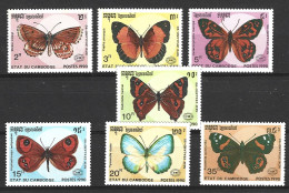 CAMBODGE. N°941-7 De 1990. Papillons. - Schmetterlinge