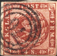 Danmark,4 FRM 1858 Type I, Brown Cancel 76 Vejle - Usati