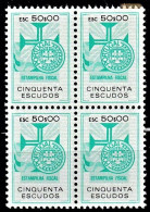 Revenue, Portugal - Estampilha Fiscal, Série De 1990 -|- 50$00 - Block MNH - Neufs