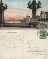 Düsseldorf Rheinpartie Rheinwerft Stadt-Teilansicht Color AK 1908 - Duesseldorf