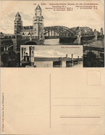 Ansichtskarte Köln 2 Bild Hohenzollernbrücke U. Eisenbahnbrücke 1912 - Koeln