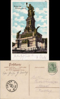 Rüdesheim (Rhein) National-Denkmal 1905   Gel URACH (mit Ankunftsstempel) - Ruedesheim A. Rh.