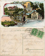Ansichtskarte Litho AK Metzerlen-Mariastein Burg, Hotel, Ruine Landskron 1908 - Andere & Zonder Classificatie