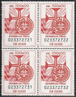 Revenue, Portugal - Estampilha Fiscal, Série De 1990 -|- 100$00 - Block MNG - Unused Stamps