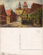 Ansichtskarte Rothenburg Ob Der Tauber Stadtpartie - Stimmungsbild 1913 - Rothenburg O. D. Tauber