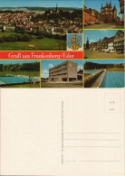 Frankenberg (Eder) Mehrbildkarte 6 Ansichten Ua. Freibad Und Sparkasse 1970 - Frankenberg (Eder)