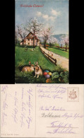 Ansichtskarte  Glückwunsch Grußkarte OSTERN Osterhasen Easter Bunny 1920 - Pâques
