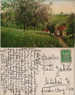 Ansichtskarte  Dorfpartie Stimmungsbilder: Natur - Frühjahrsblüte 1926 - Unclassified
