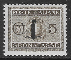 Italia Italy 1944 RSI Segnatasse Fascio Soprastampato C5 Sa N.S60 Nuovo MH * - Impuestos