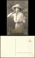 Frühe Fotokunst Mit Frauen-Motiv Frau "HEDWIG" Gold Gut Gekleidet 1910 - Personen