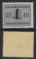 Italia Italy 1944 RSI Segnatasse Fascio Soprastampato C40 Sa N.S65 Nuovo Integro MNH ** - Postage Due