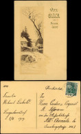Ansichtskarte  Glückwunsch - Neujahr/Sylvester - Haus Im Wald 1918 - Nouvel An
