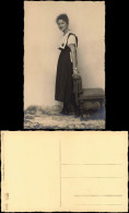 Künstlerkarten Mode Kleidung Schwangere Frauj Kleid Atelierfoto 1912 Privatfoto - People