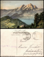 Luzern Lucerna Bürgenstock Mit Pilatus Schweizer Alpen Panorama 1909 - Sonstige & Ohne Zuordnung