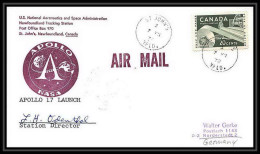 6549/ Espace (space) Lettre (cover) 7/12/1972 Signé (signed Autograph) Apollo 17 Launch Canada  - Nordamerika