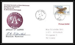 6547/ Espace (space) Lettre (cover) 7/12/1972 Signé (signed Autograph) Apollo 17 Launch Canada  - Amérique Du Nord
