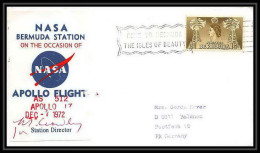 6578/ Espace (space) Lettre (cover) Signé (signed Autograph) 7/12/1972 Apollo 17 Bermudes (Bermuda)  - Noord-Amerika