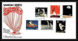 7308/ Espace (space Raumfahrt) Lettre (cover) 20/7/1974 Anniversary Of First Landing On The Moon Fdc Samoa Sisifo - Océanie