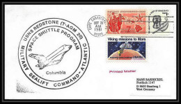 8582/ Espace (space) Lettre (cover) 31/10/1981 Shuttle (navette) Columbia Usns Redstone T-agm 20 Atlantic USA - USA