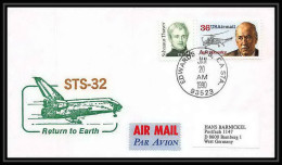 10089/ Espace (space Raumfahrt) Lettre (cover Briefe) 20/1/1990 Shuttle (navette) Sts-32 Landing Edwards USA - Estados Unidos