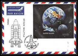 10490/ Espace Space Lettre Cover 23/7/1991 Bloc 170 Non Dentelé (imperforate) Shuttle Bulgarie (Bulgaria) - Europa