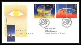 10420/ Espace (space) Lettre (cover) 23/4/1991 Europe In Space Europa 91 Cambridge Great Britain - Europe