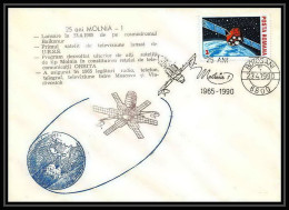 10211/ Espace (space Raumfahrt) Lettre (cover Briefe) 23/4/1990 Molnia Molniya 1 Tirage 350 Roumanie (Romania) - Europa