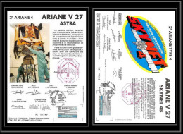 12108 2eme Ariane 4 V 27 1988 Lot De 2 France Espace Espace Space Lettre Cover - Europe