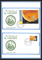 12052 2 Fdc (premier Jour) Voyager 2 Mars 1992 Grenadines Saint-Vincent Espace (space Raumfahrt) Lettre (cover Briefe) - Amérique Du Nord