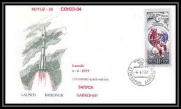 11922/ Espace (space Raumfahrt) Lettre (cover Briefe) Russia Urss USSR Soyuz (soyouz Sojus) Launch Baikonur 6/6/1979 - Russie & URSS