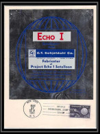 11835/ Espace (space Raumfahrt) Document 17/3/1964 Echo 1 Satelloon Skin Interpex Usa 16x21 Cm - Verenigde Staten