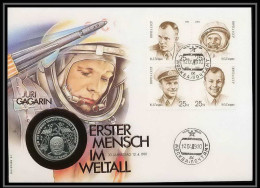 11577/ Lettre (cover Numisbrief Monnaies Coins) Gagarine Gagarin Erster Mensch Im Weltall 12/4/1991 Allemagne (germany) - Storia Postale