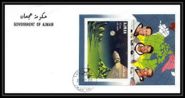 11477/ Espace (space Raumfahrt) Lettre (cover Briefe) Fdc Bloc 67 Apollo 7 Ajman 25/1/1968 - Asie