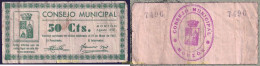 243 ESPAÑA. Emisiones Locales Republicanas 1937 CONSEJO MUNICIPAL DE MONZON Fecha Agosto 1937 - Otros & Sin Clasificación