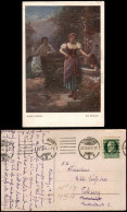 HANS ZATZKA Künstlerkarte: Gemälde / Kunstwerke Die Müllerin 1918 - Malerei & Gemälde