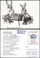 Ansichtskarte  Schach Chess Spiel Osterfest-Karte Hasen Am Schachspielen 2000 - Contemporary (from 1950)