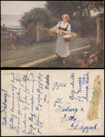 Künstlerkarte: Gemälde / Kunstwerke C. Bellanger Das Landmädchen 1915 - Paintings