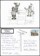 Schach-Spiel (Chess) Motivkarte Mit Spiel-Figuren Auf Schachbrett 1995 - Hedendaags (vanaf 1950)